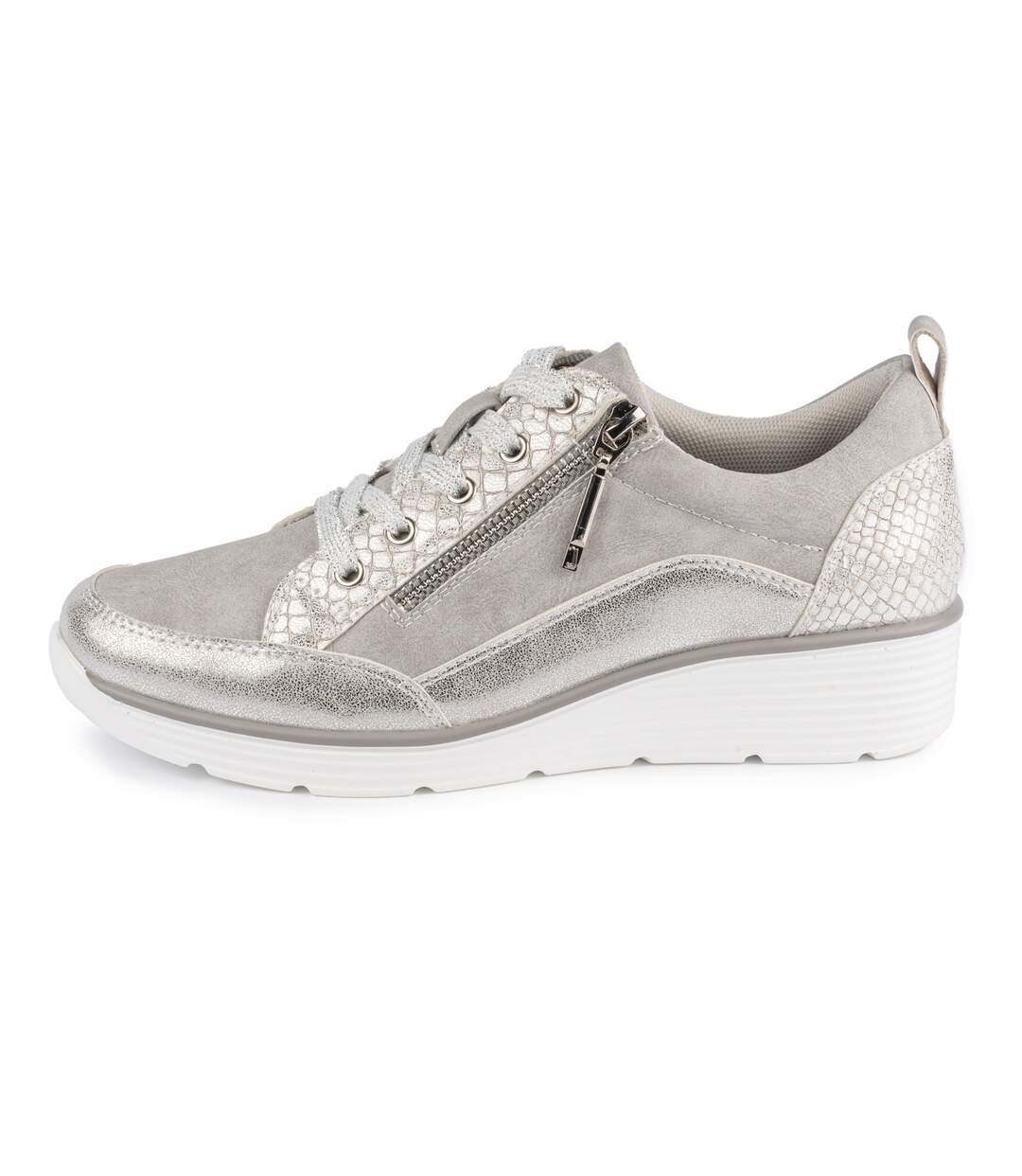 Baskets kiley femme argenté Lunar-3