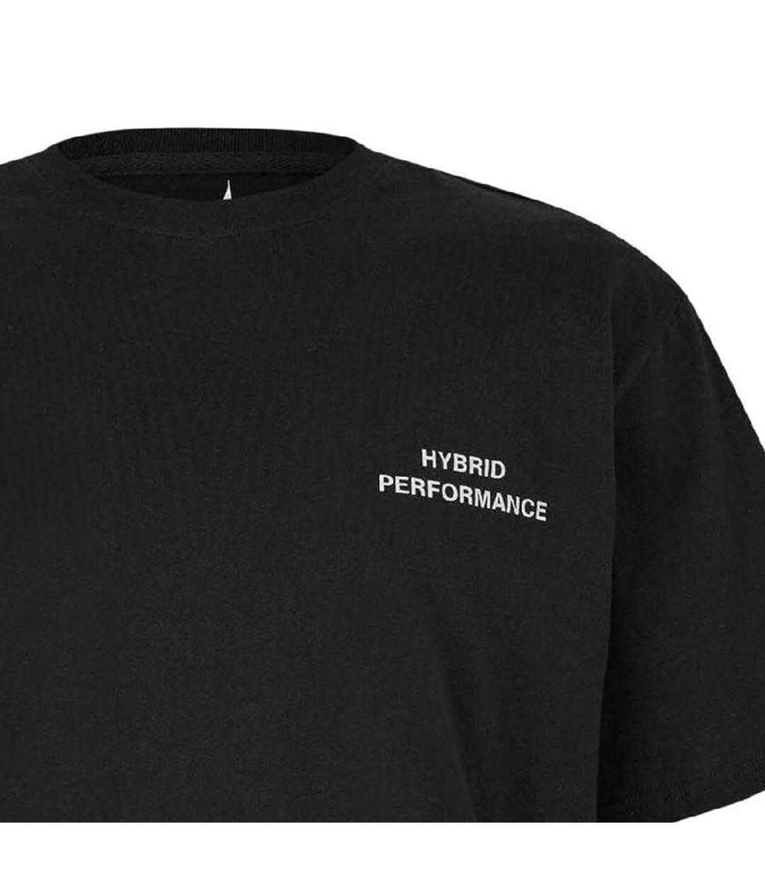 T-shirt Manches Courtes Homme Noir Hybrid Performance-4