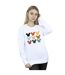 Disney Sweatshirt carré à tête de Mickey Mouse Femme/Ladies (Blanc) - UTBI29085-2
