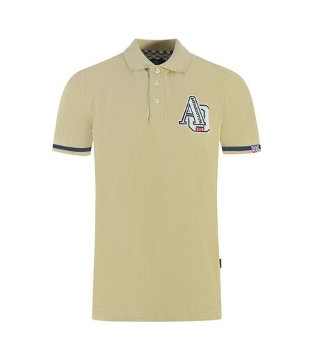 Polo Motif Brodé Aq Adulte Beige Aquascutum