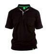 Duke Mens Grant Chest Pocket Pique Polo Shirt (Black)