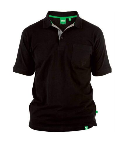 Duke Mens Grant Chest Pocket Pique Polo Shirt (Black) - UTDC177