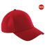 Beechfield Unisex Authentic 6 Panel Baseball Cap (Pack of 2) (Classic Red) - UTBC4234-1