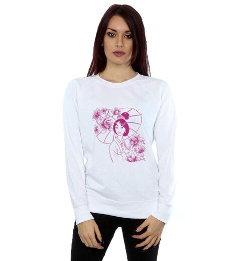 Disney Sweatshirt Mulan Mono Magnolia Femme/Ladies (Blanc) - UTBI13718