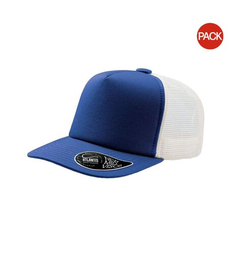 Lot De 2  Casquettes Trucker Record Adulte Bleu Roi Atlantis