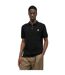 Mens Fox Short-sleeved Polo Shirt Black Maison Kitsuné-1