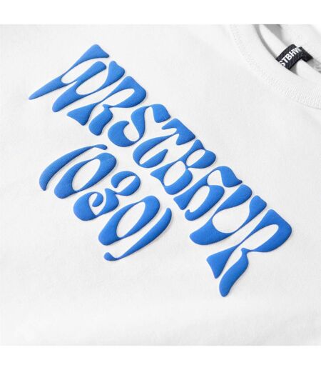 Womens/ladies Zandy Logo Crop T-shirt Gardenia WRSTBHVR