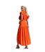 Robe Mi-longue Femme Orange AX Paris-3