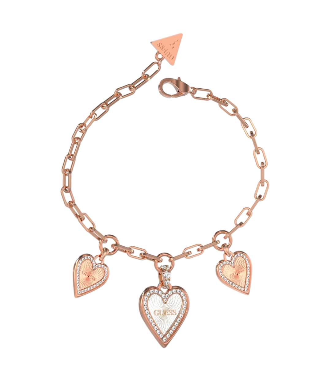 Love Me Tende Rose Gold Plated Charm Bracelet One Size Gold Guess-1