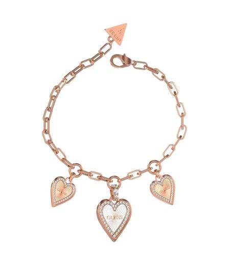 Love Me Tende Rose Gold Plated Charm Bracelet One Size Gold Guess