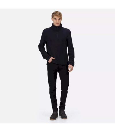 Mens Lanchester Quarter Zip Fleece Top Navy Regatta