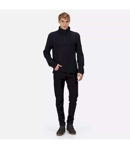 Mens Lanchester Quarter Zip Fleece Top Navy Regatta