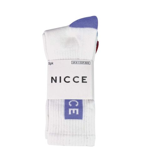 NICCE - Lot de 5 Chaussettes de Sport Homme Crew Coton Respirant Rembourré