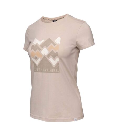 T-shirt Manches Courtes Lady Aldys Femme Beige Hi-Tec