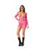 Womens/ladies Printed Stretch Mini Dress Pink Missy Empire-1