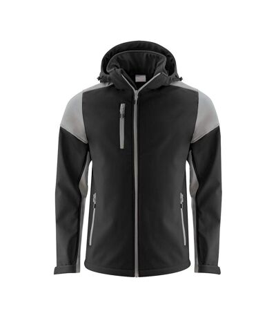 Mens Prime Soft Shell Jacket Black Anthracite Printer