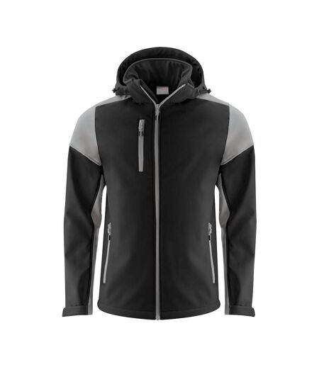 Mens Prime Soft Shell Jacket Black Anthracite Printer