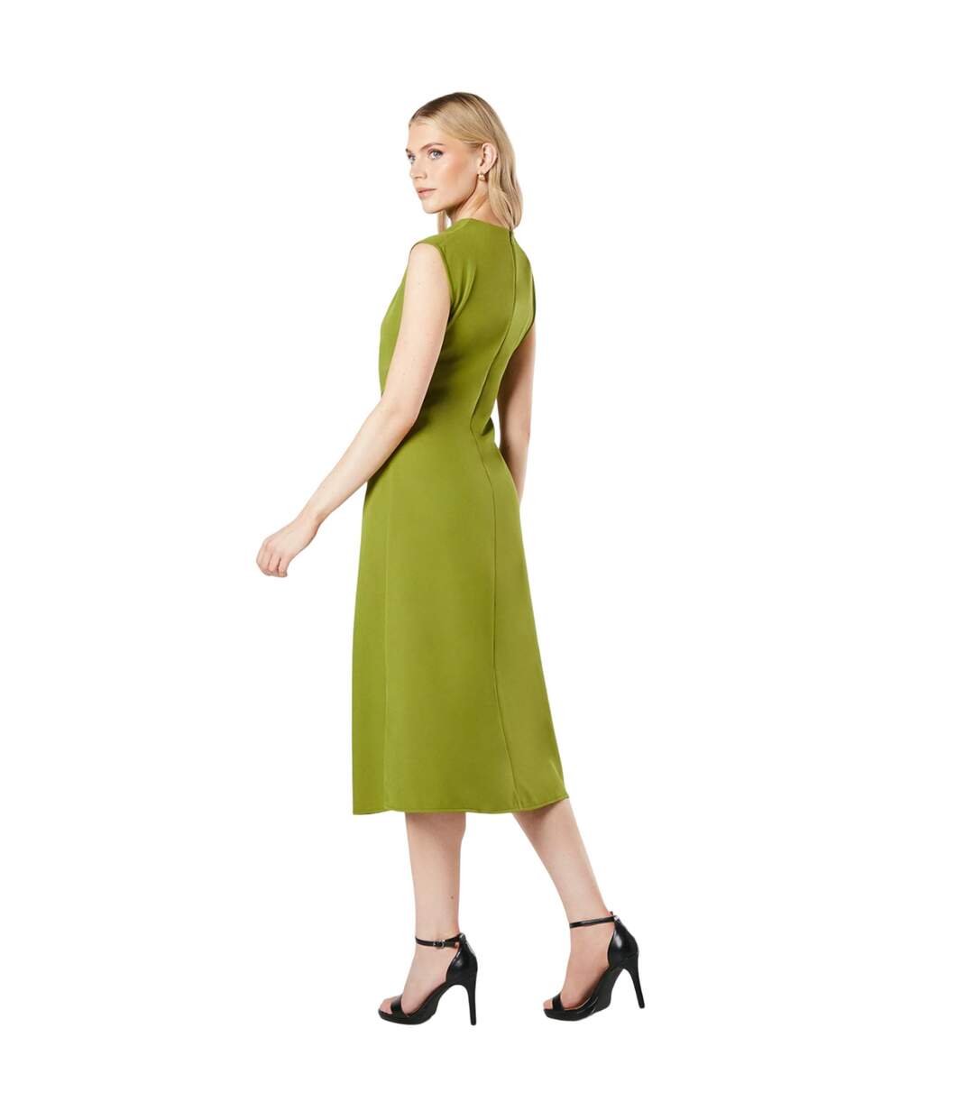 Robe mi-longue femme vert kaki Principles-2