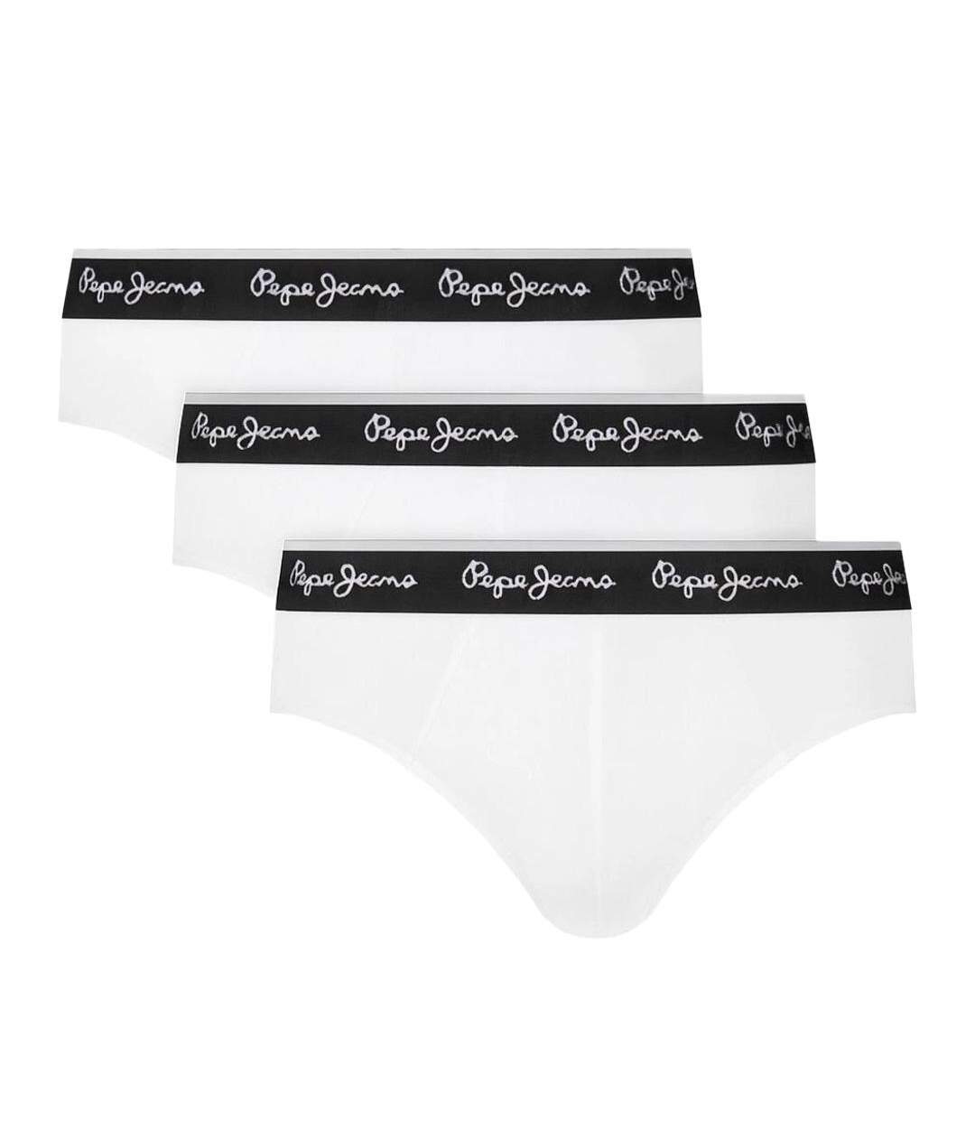 x3 slips blanc/noir homme pepe jeans pmu-1