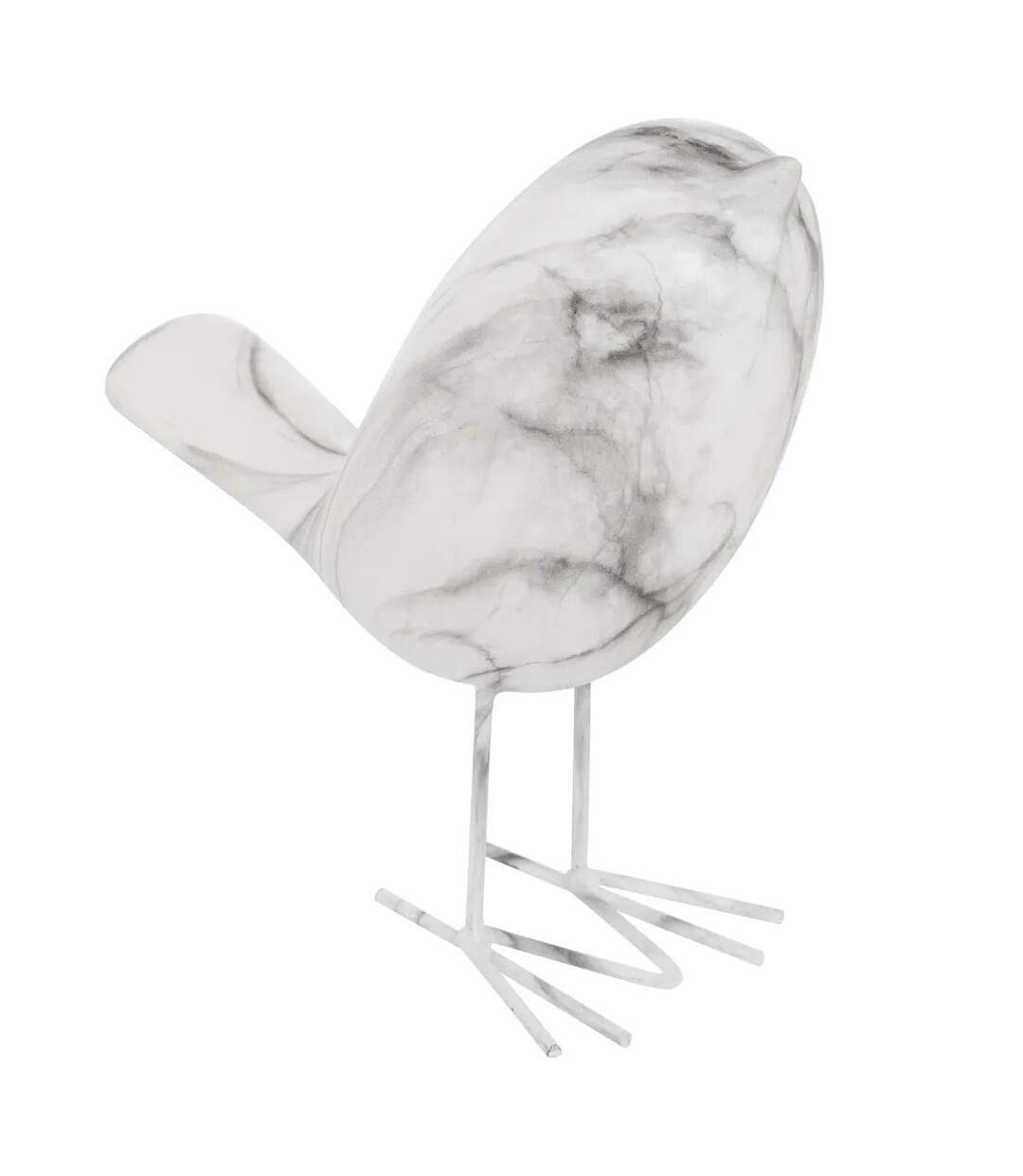 Statuette Oiseau en Céramique Olen 19cm Blanc-1
