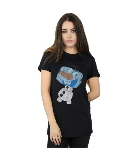 Disney - T-shirt FROZEN OLAF ICE CUBE - Femme (Noir) - UTBI24784