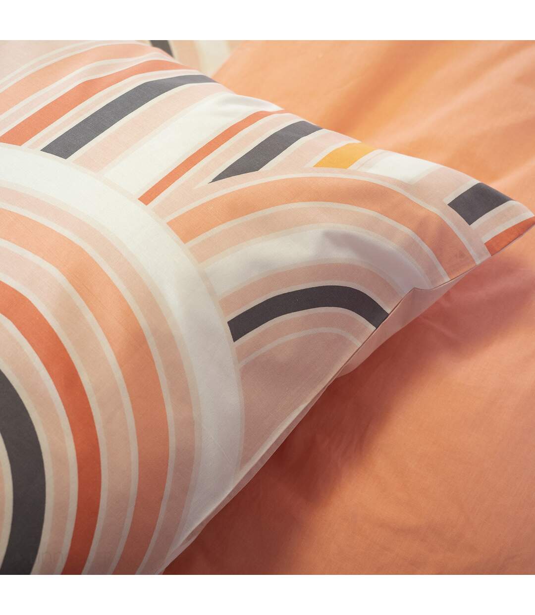 Parure de lit LOVE pur coton rose Taie 63x63 cm-4