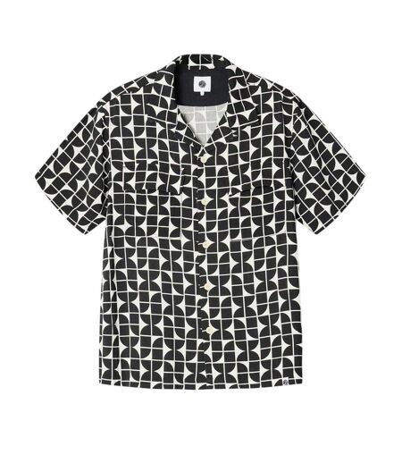Mens Bauhaus Regular Short-sleeved Shirt Black Pretty Green
