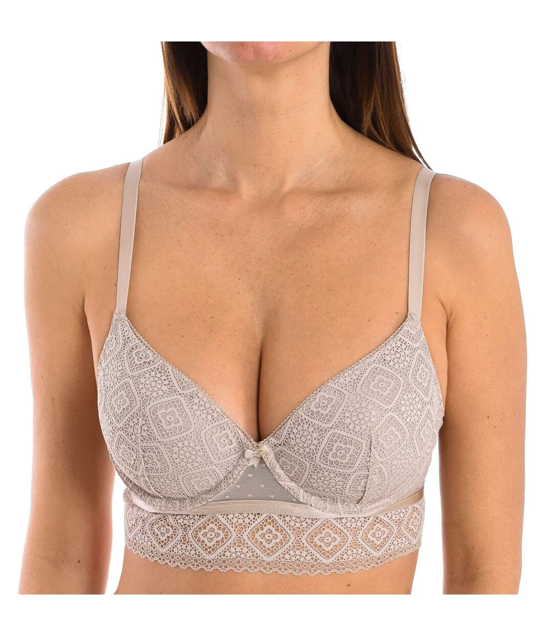 Lace bra with underwire for women, LYDIA model. Elegant and comfortable, it offers excellent support and a sophisticated touch.-1