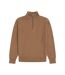 Mens Ribbed Quarter Zip Jumper Mustard Animal-1
