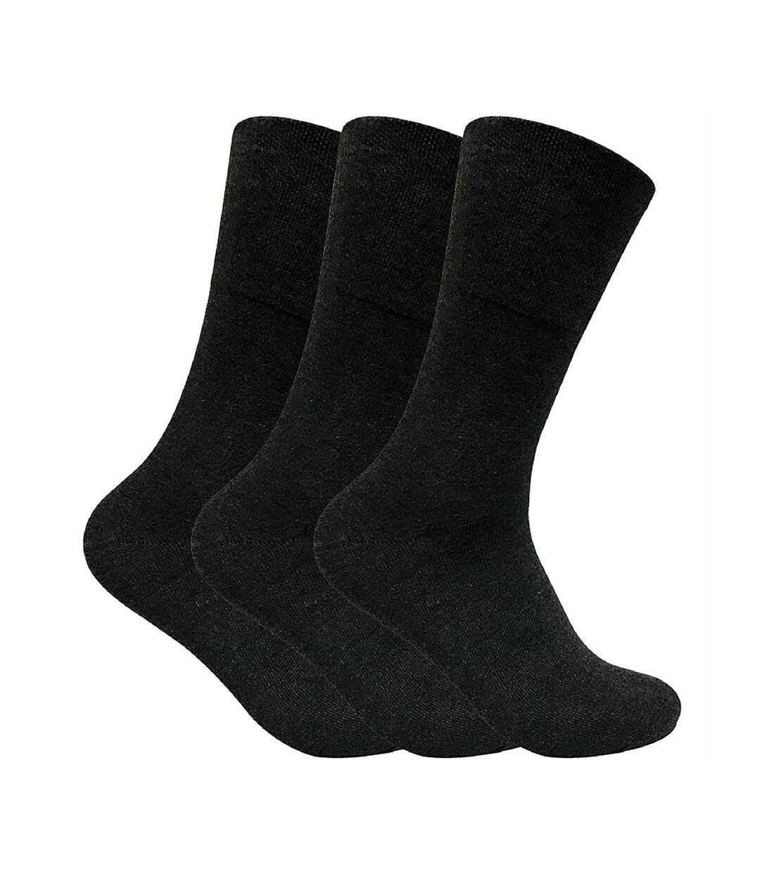 3 Pairs Thin Non Elastic Thermal Diabetic Socks for Men-1