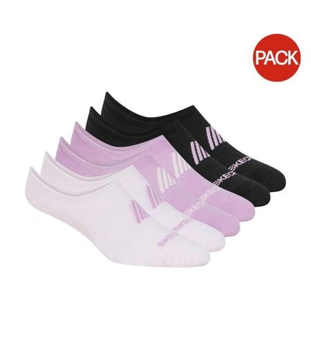 Socquettes Discrètes Femme Rose Rose Clair Noir Skechers