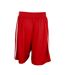 Spiro Mens Basketball Shorts (Red/White) - UTPC6364