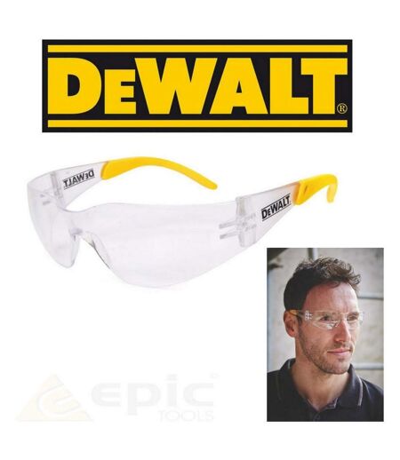 Unisex Protector Safety Eyewear One Size Charcoal Yellow Dewalt