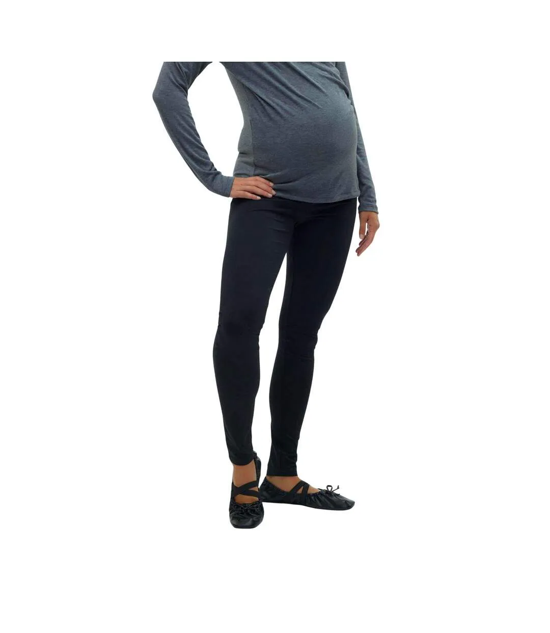Lot De 2  Leggings Emma Femme Noir Mamalicious-3