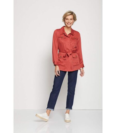 Veste saharienne Lyocell ceinturée