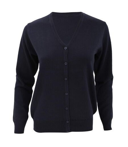 Cardigan À Col En V Pour Femmes / Tricots Pour Dames Bleu Marine Kustom Kit