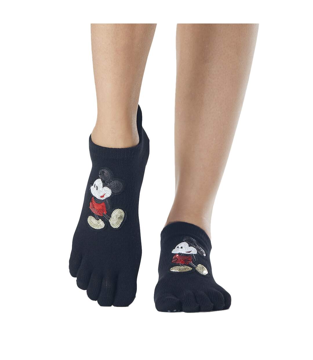 Toesox - Chaussettes à orteils - Femme (Noir / Rouge / Blanc) - UTMQ732-1