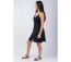 Robe courte féminine MAXINE unie noire Coton Du Monde-3