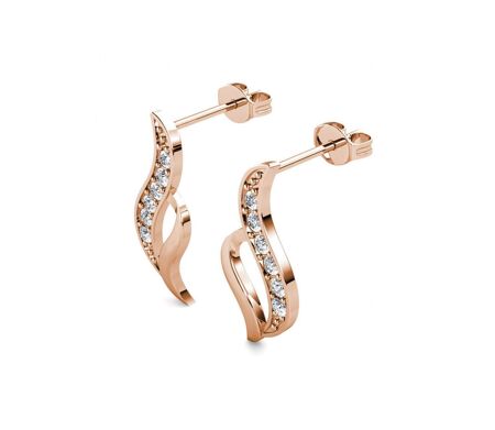 Boucles d'oreilles Round, Cristal d'Autriche