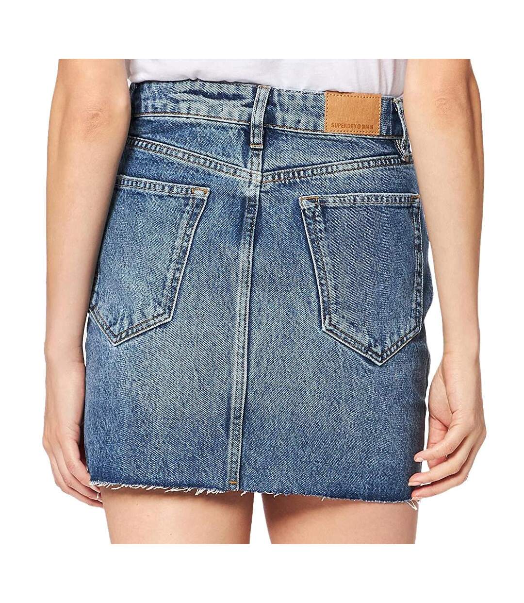 Jupe en Jean Bleu Femme Superdry Mini Skirt - 24-2