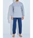 Pyjama col tunisien jersey coton bas resserrés-1
