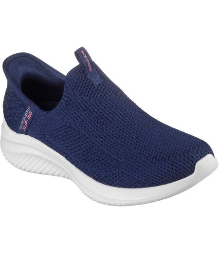 Womens/ladies ultra flex 3.0 easy win trainers navy Skechers