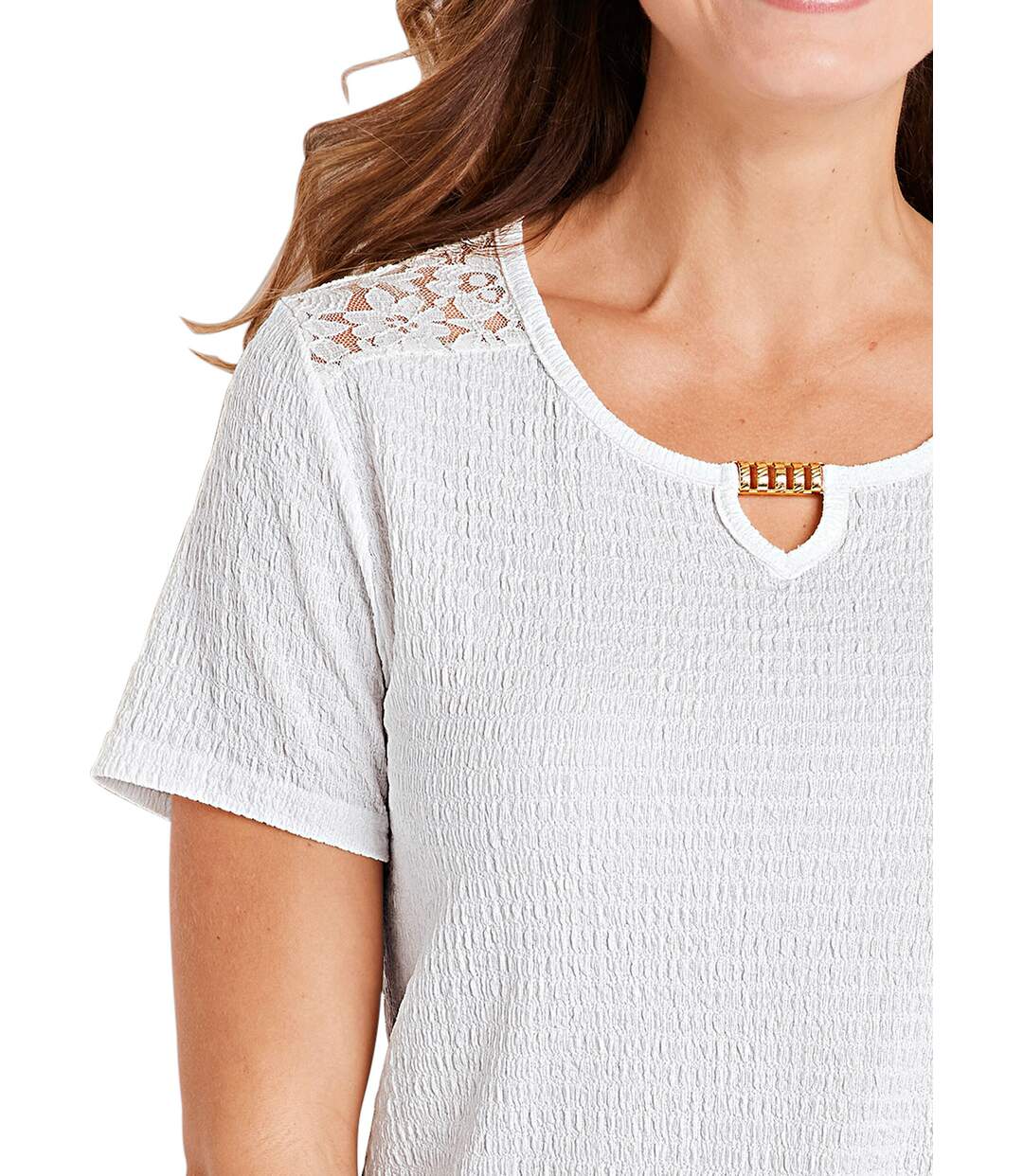 T-shirt court dentelle-4