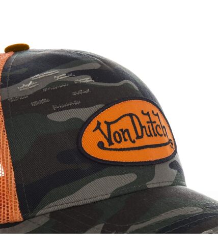 Casquette Von Dutch baseball Camouflage filet Orange