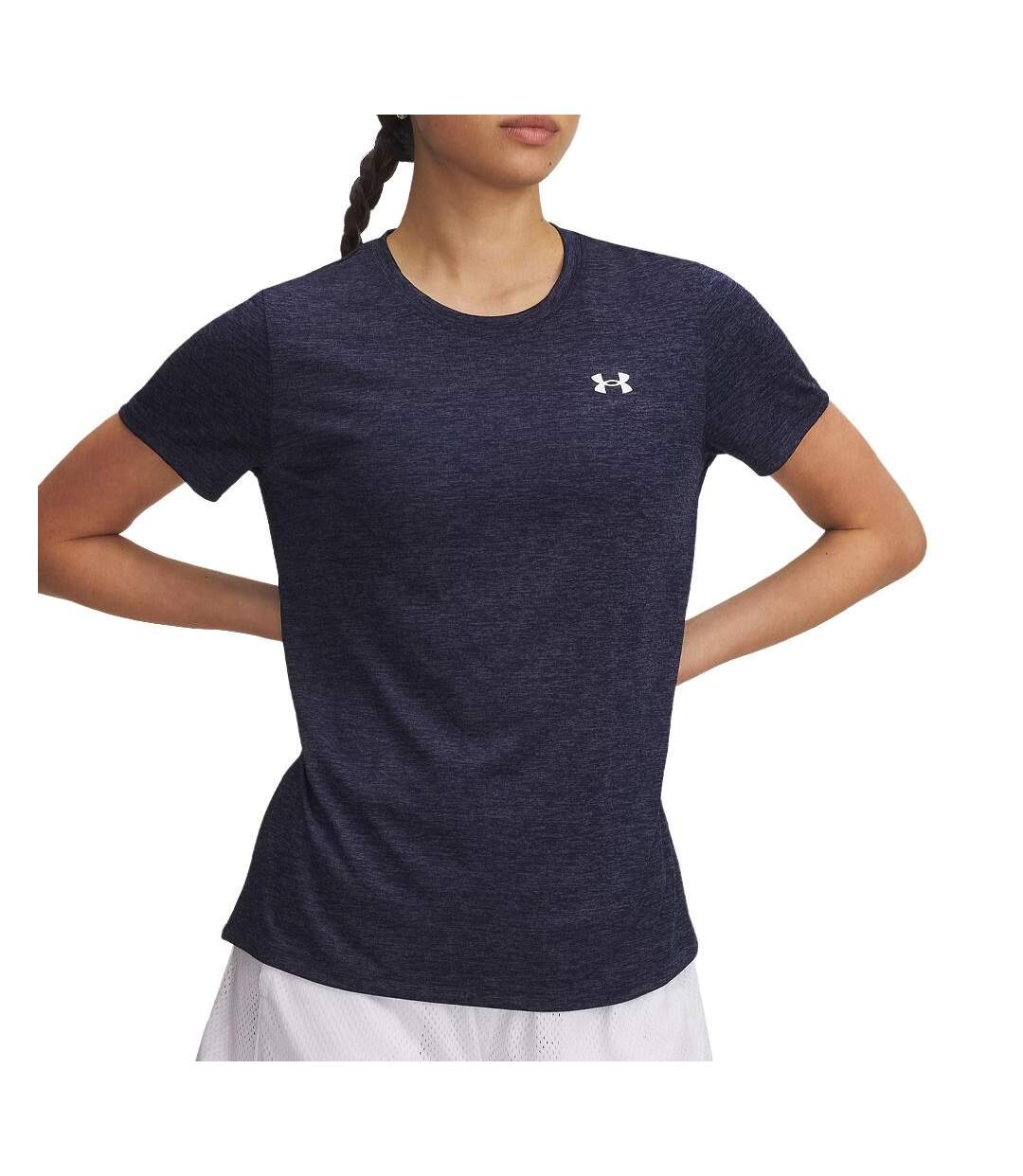 T-Shirt marine femme under armour tech-1