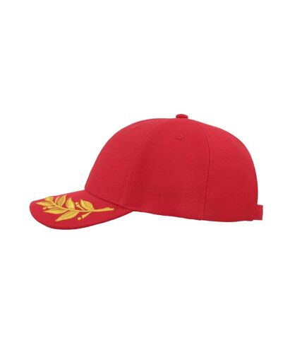 Atlantis Winner Laurel Embroidered Cap (Pack of 2) (Red) - UTAB434