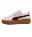 Womens/ladies Club Era Ii Suede Platform Trainers Pink Navy Gum Puma-2