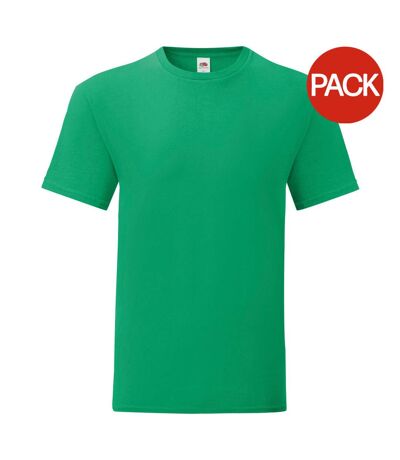 T-shirt iconic hommes vert Fruit of the Loom