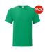 T-shirt iconic hommes vert Fruit of the Loom-1