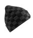Bonnet Motif/style Damier Adulte Noir Charbon Beechfield-1